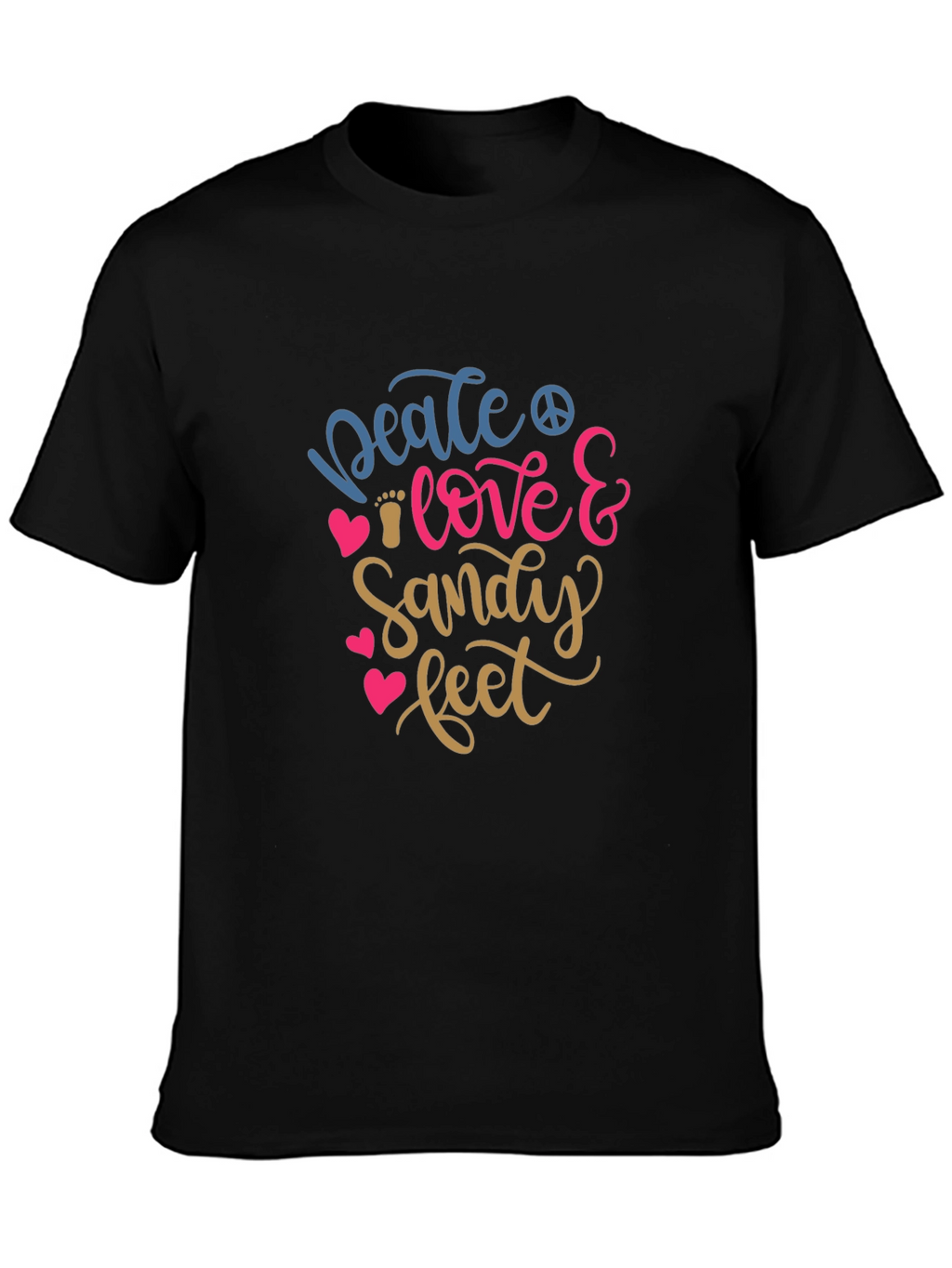 Peace Love & Sandy Feet Graphic T-Shirt