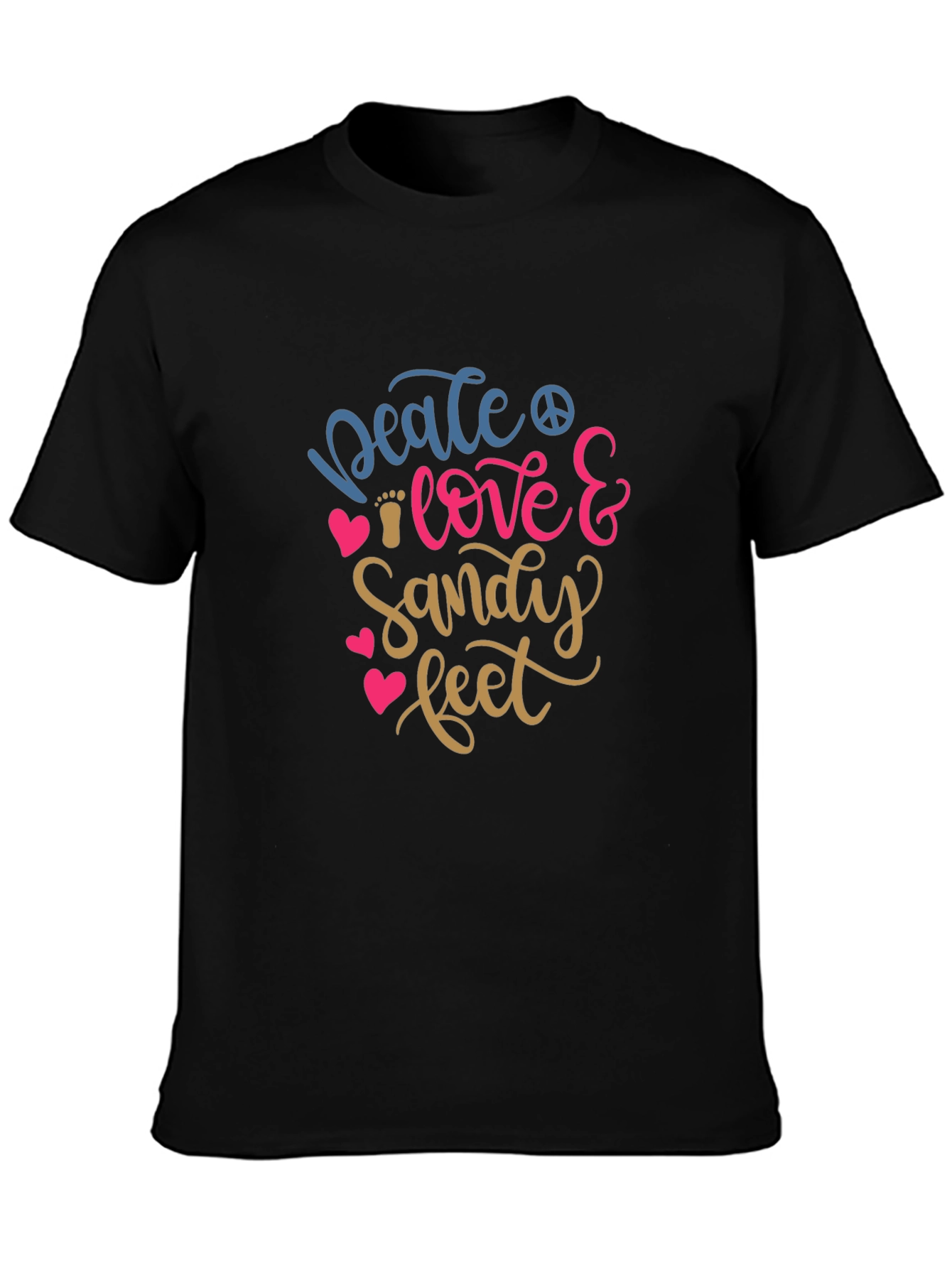 Peace Love & Sandy Feet Graphic T-Shirt