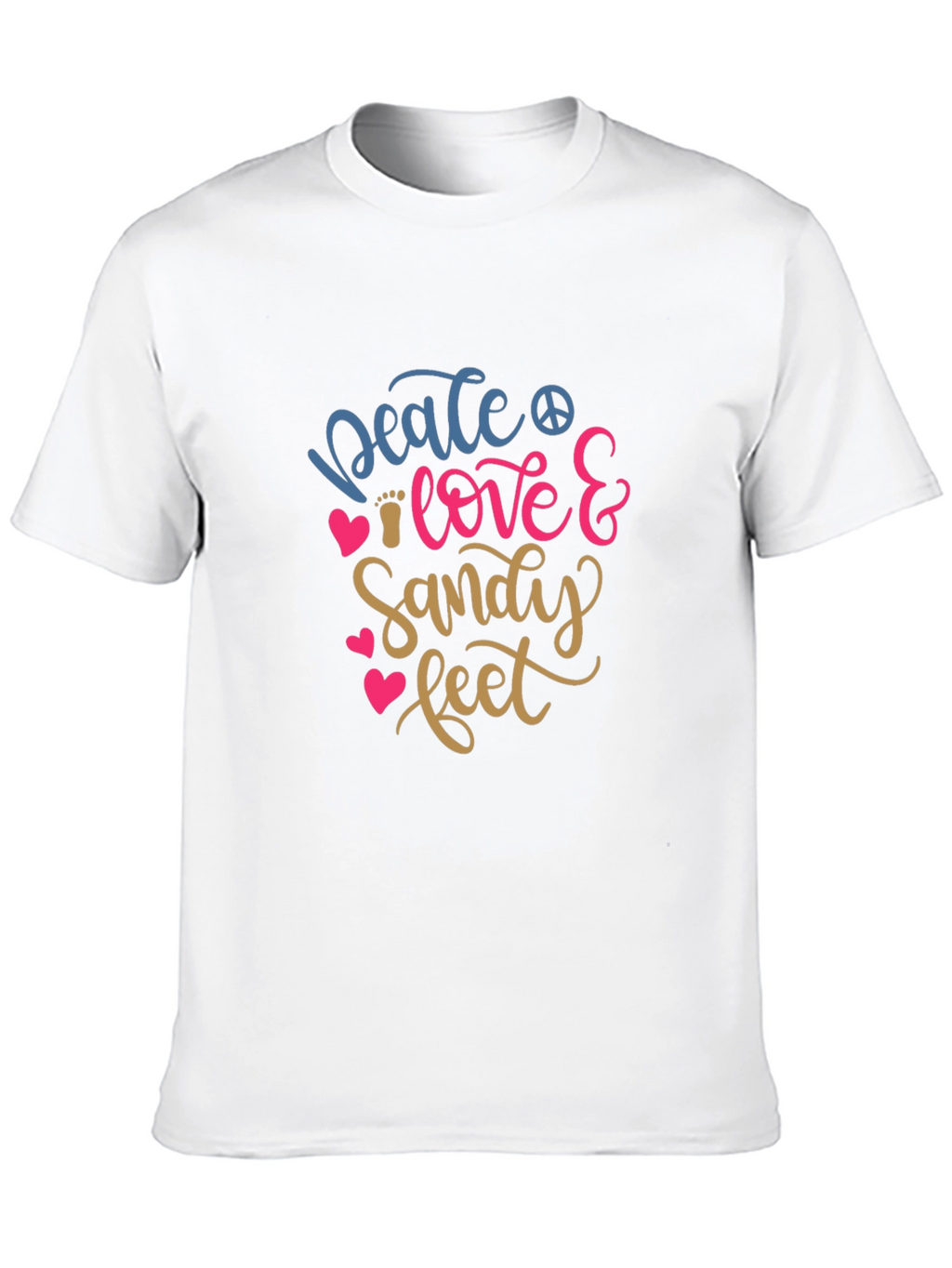 Peace Love & Sandy Feet Graphic T-Shirt