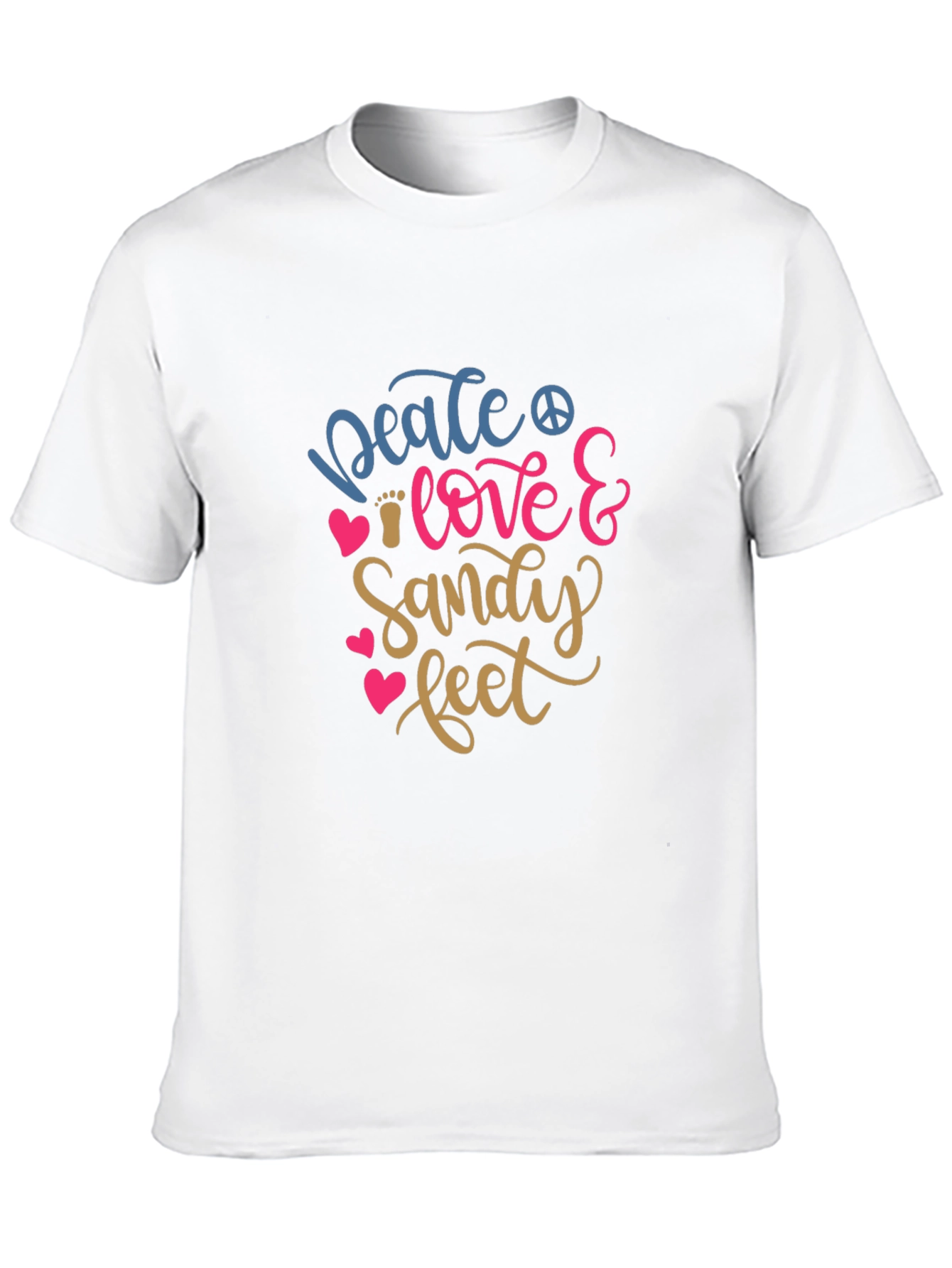 Peace Love & Sandy Feet Graphic T-Shirt