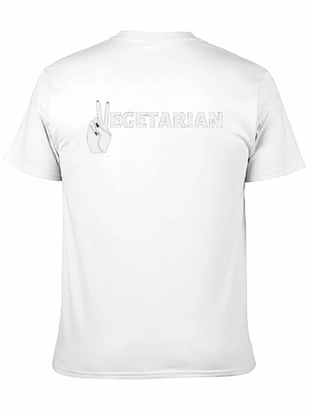 Vegetarian Peace Sign Graphic T-Shirt