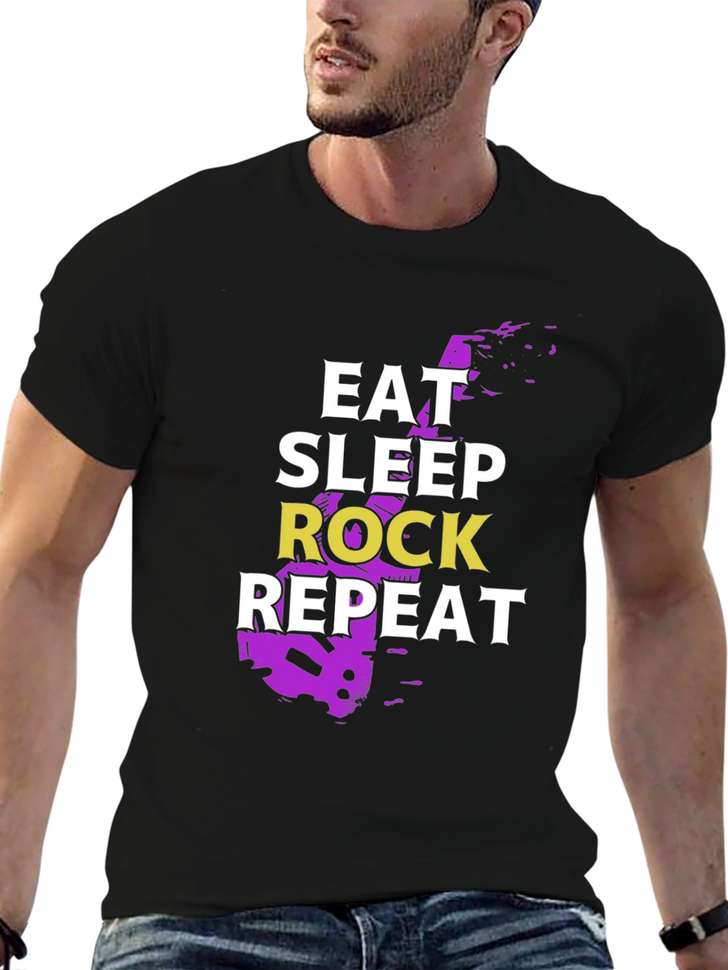 Eat Sleep Rock Repeat Graphic Tee