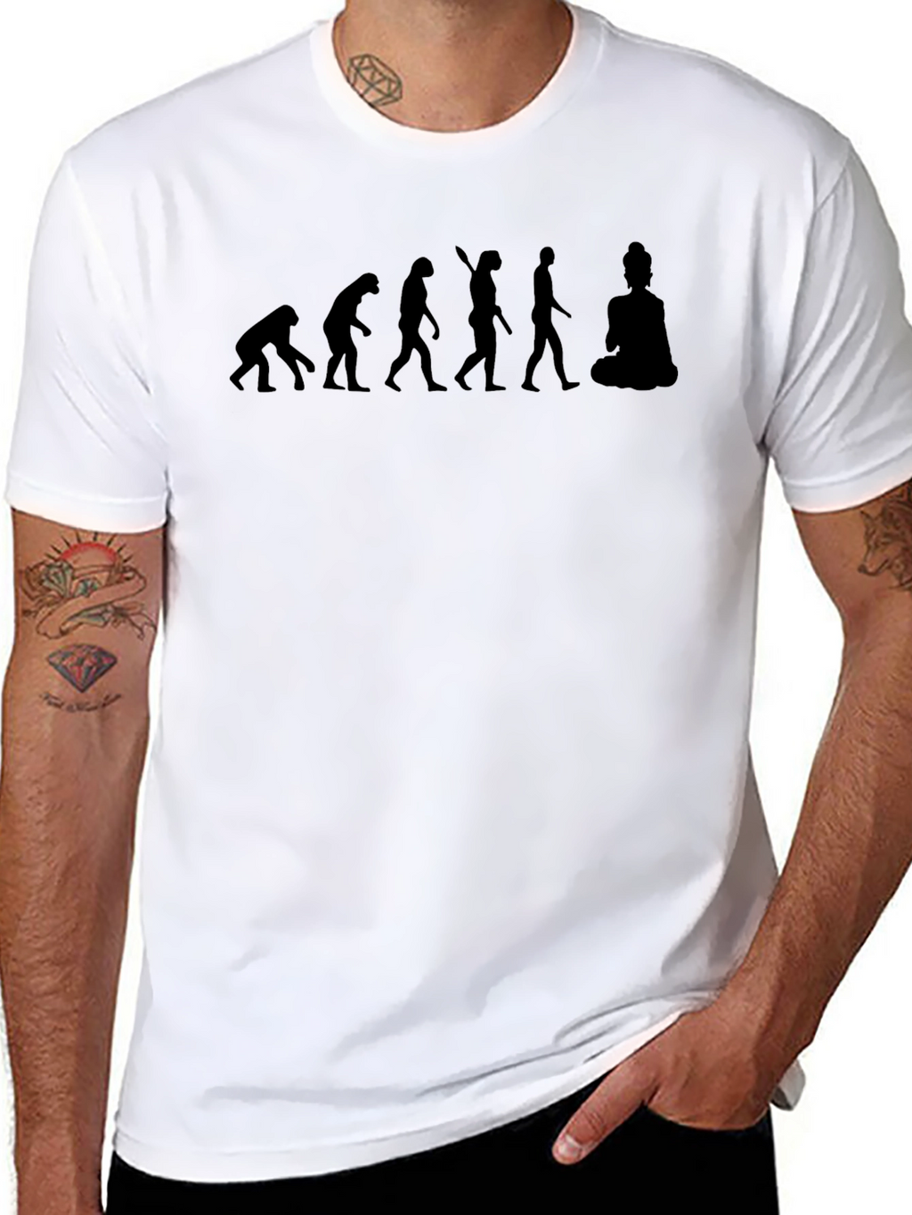 Evolution of Man T-Shirt - Relaxed Buddha