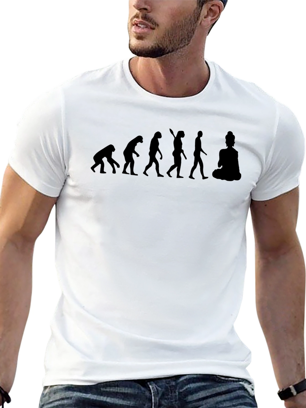 Evolution of Man T-Shirt - Relaxed Buddha
