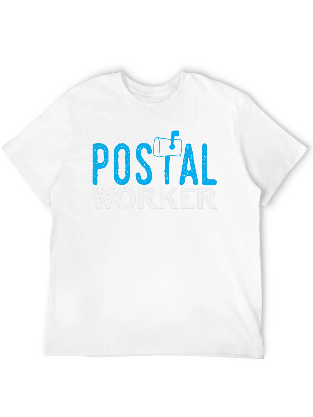 Postal Worker T-Shirt - Blue Mailbox Design