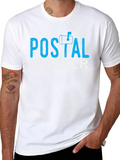 Postal Worker T-Shirt - Blue Mailbox Design