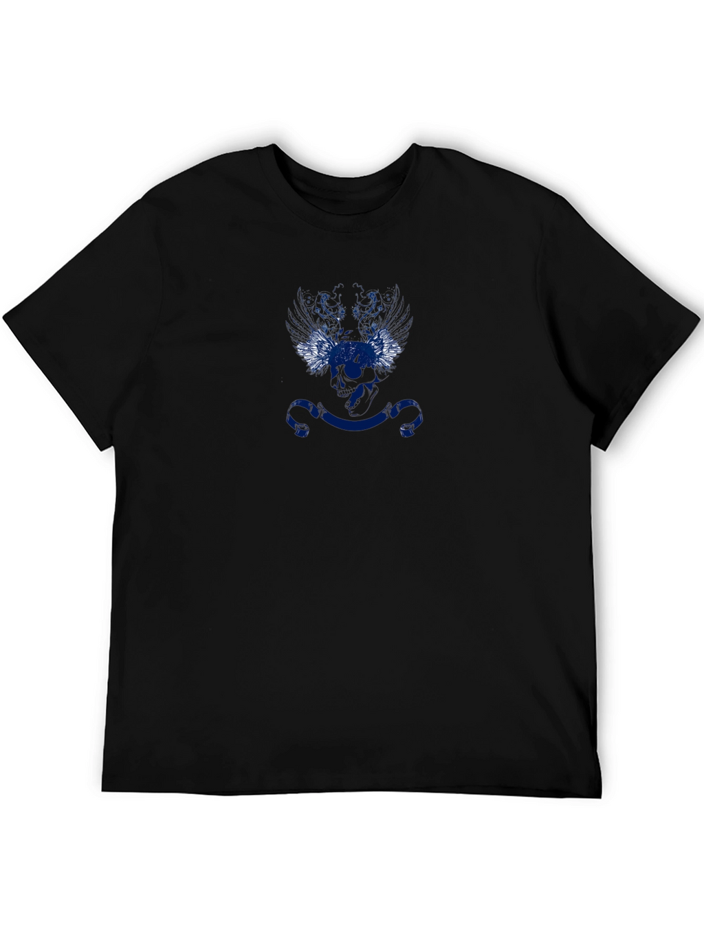 Blue Emblem Black T-Shirt