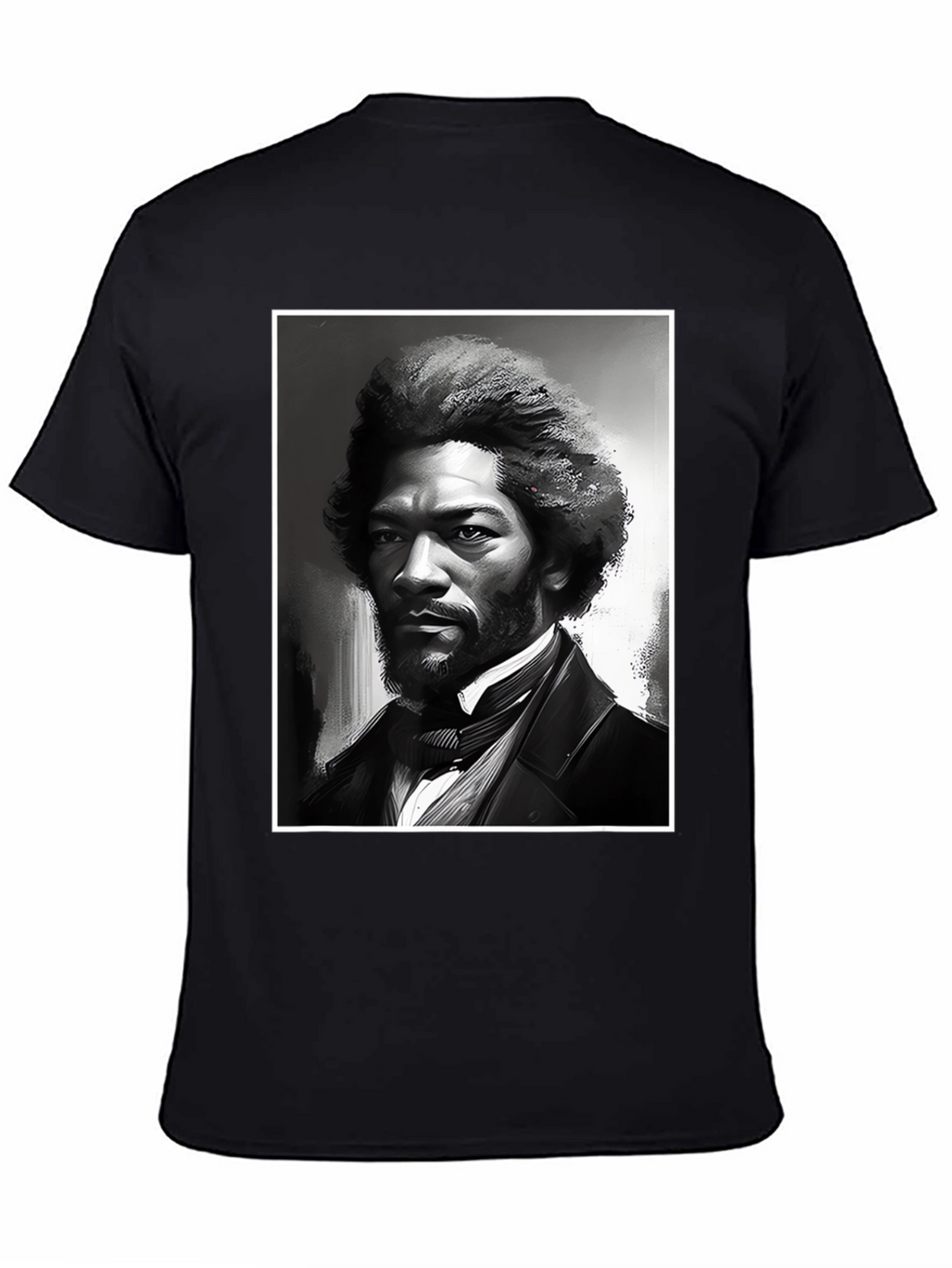 Frederick Douglass Portrait Black T-Shirt