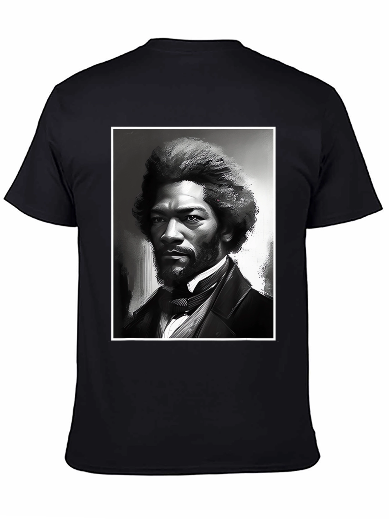 Frederick Douglass Portrait Black T-Shirt