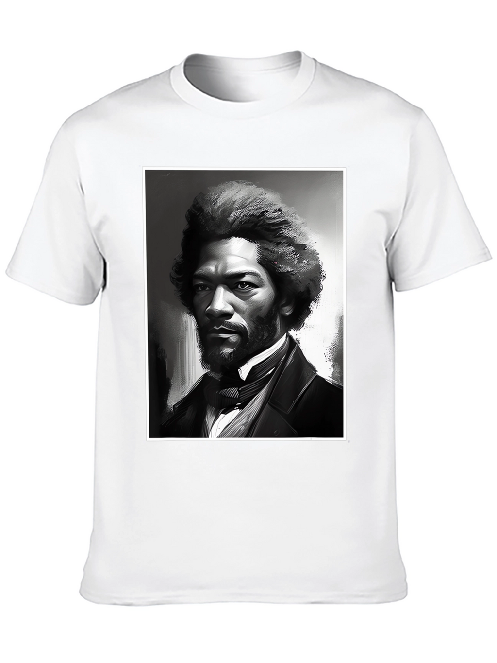 Frederick Douglass Portrait Black T-Shirt