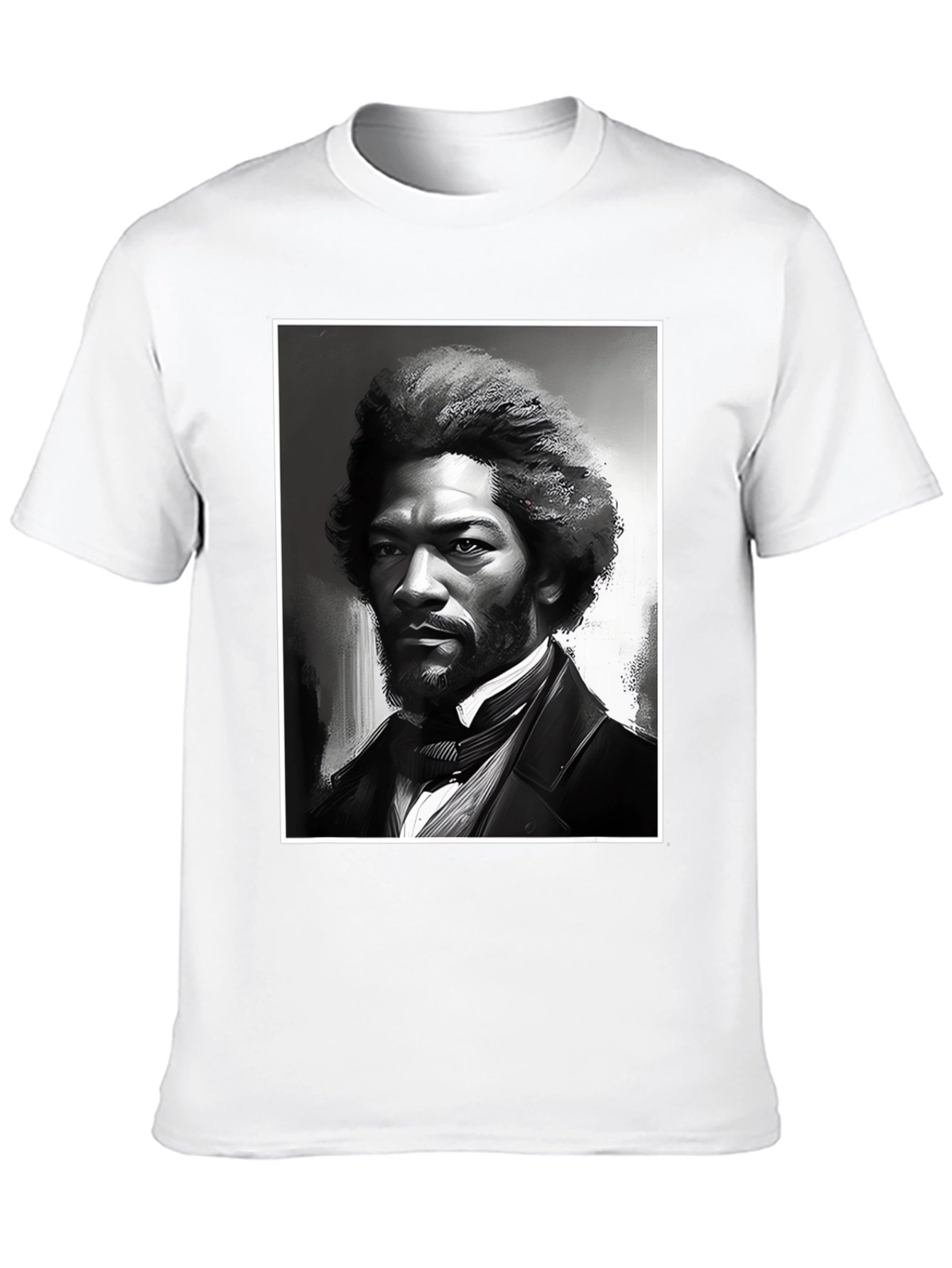 Frederick Douglass Portrait Black T-Shirt