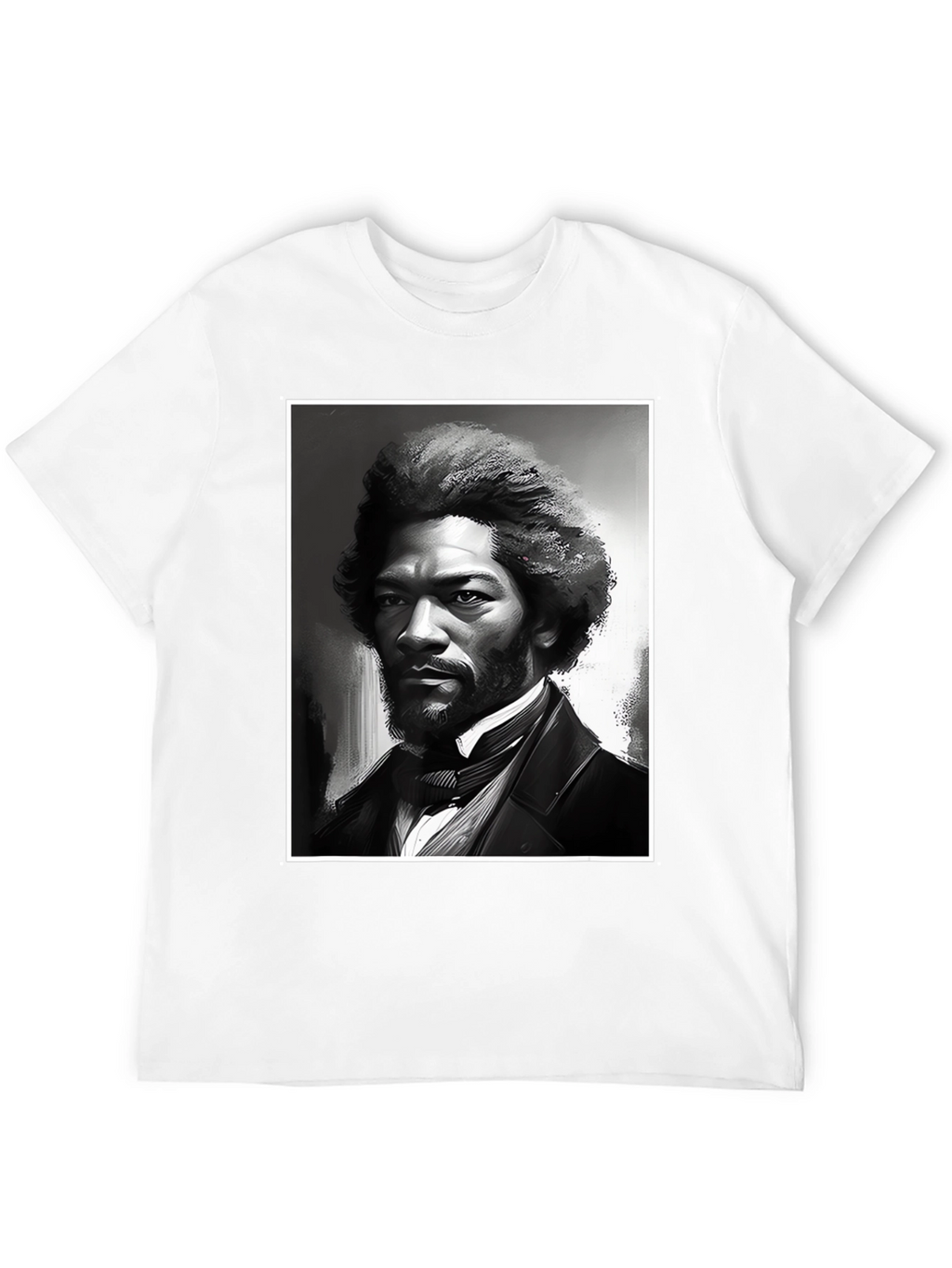 Frederick Douglass Portrait Black T-Shirt
