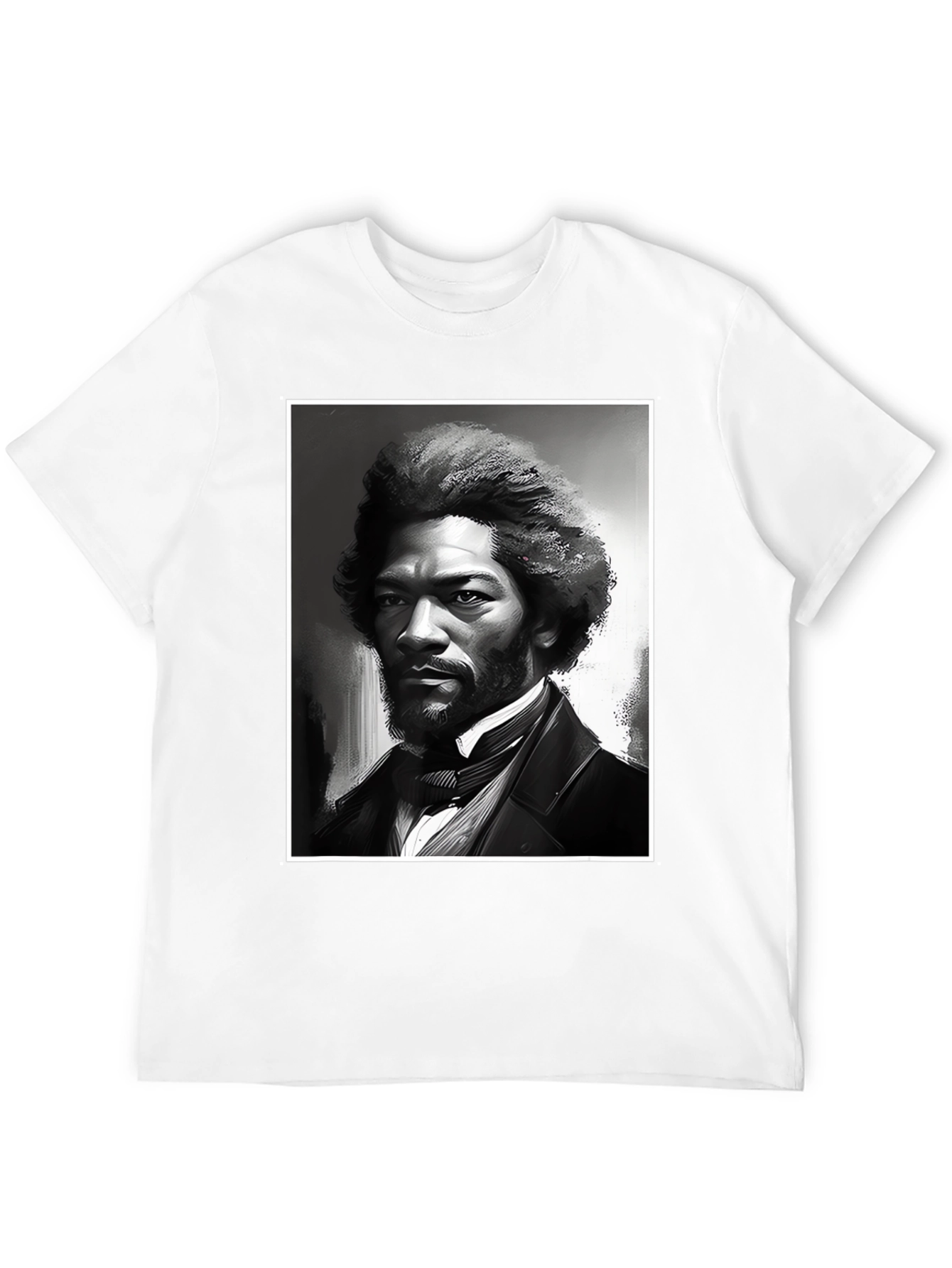 Frederick Douglass Portrait Black T-Shirt