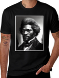 Frederick Douglass Portrait Black T-Shirt