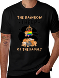 Rainbow Sheep of the Family Black T-Shirt