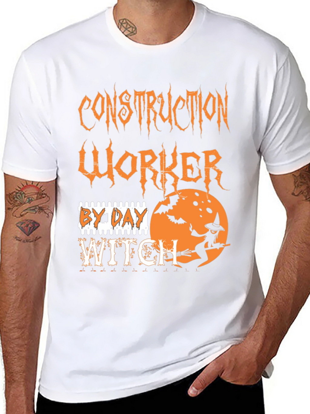 Construction Worker By Day Witch T-Shirt
