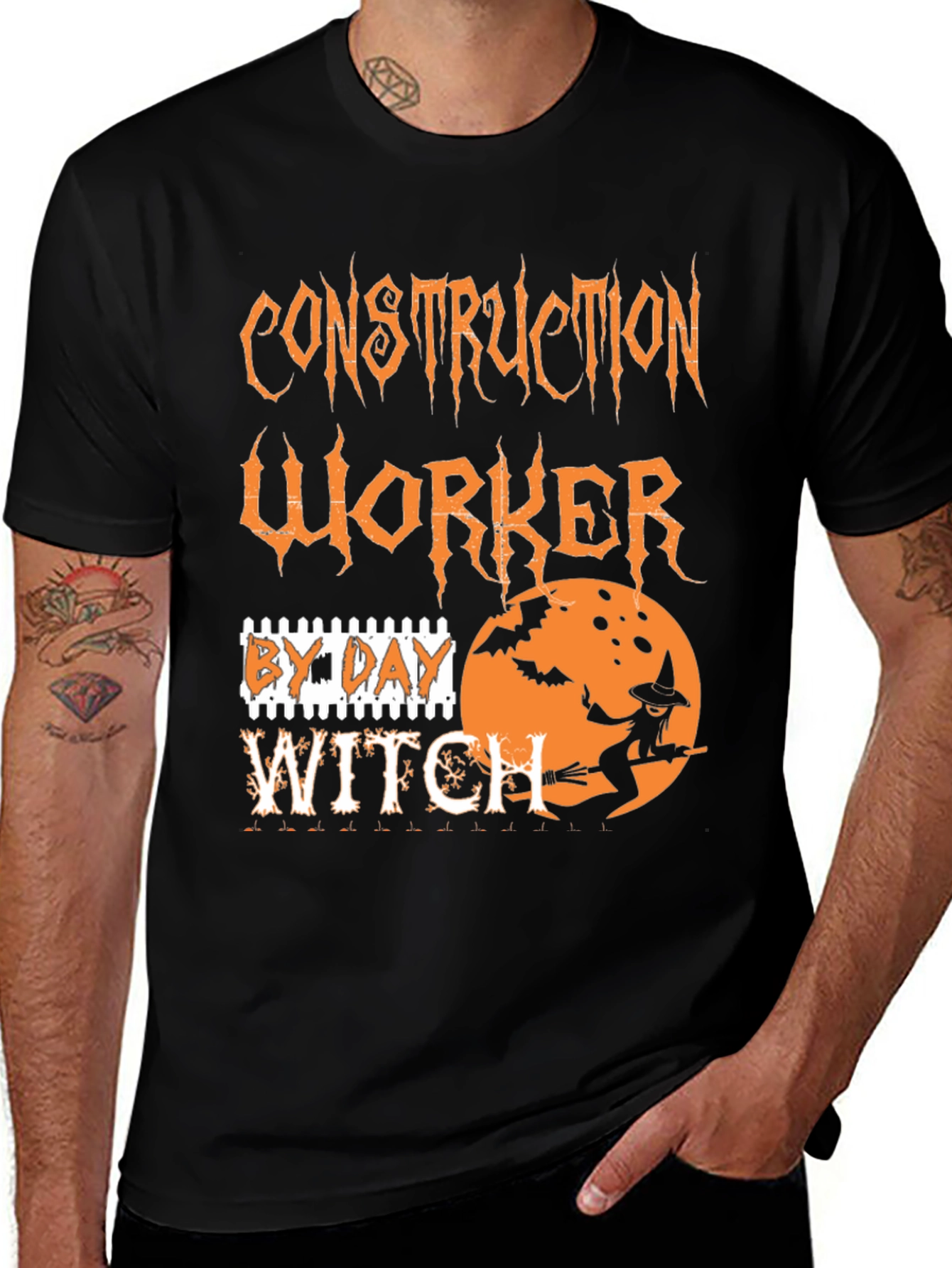 Construction Worker By Day Witch T-Shirt