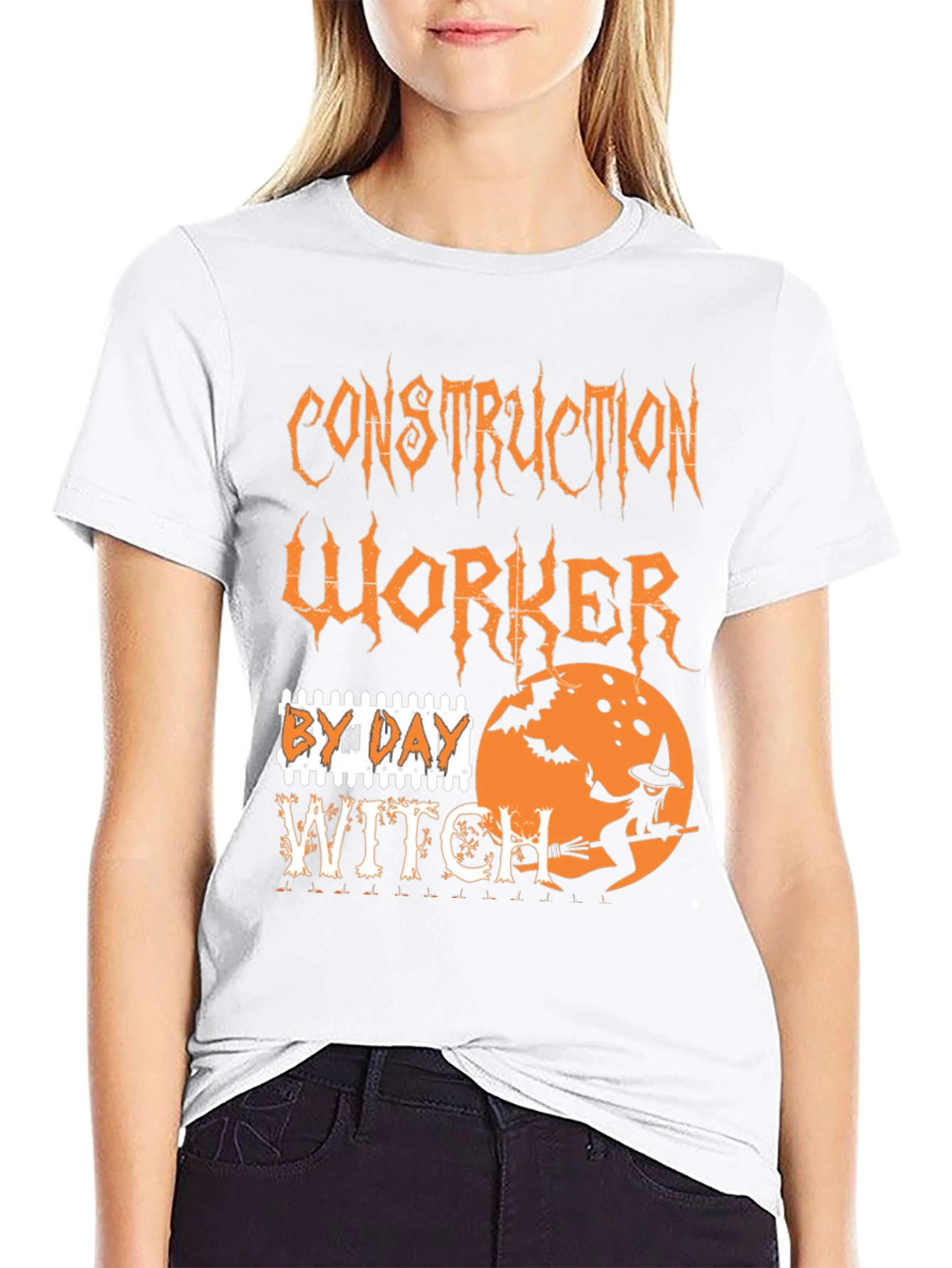 Construction Worker By Day Witch T-Shirt