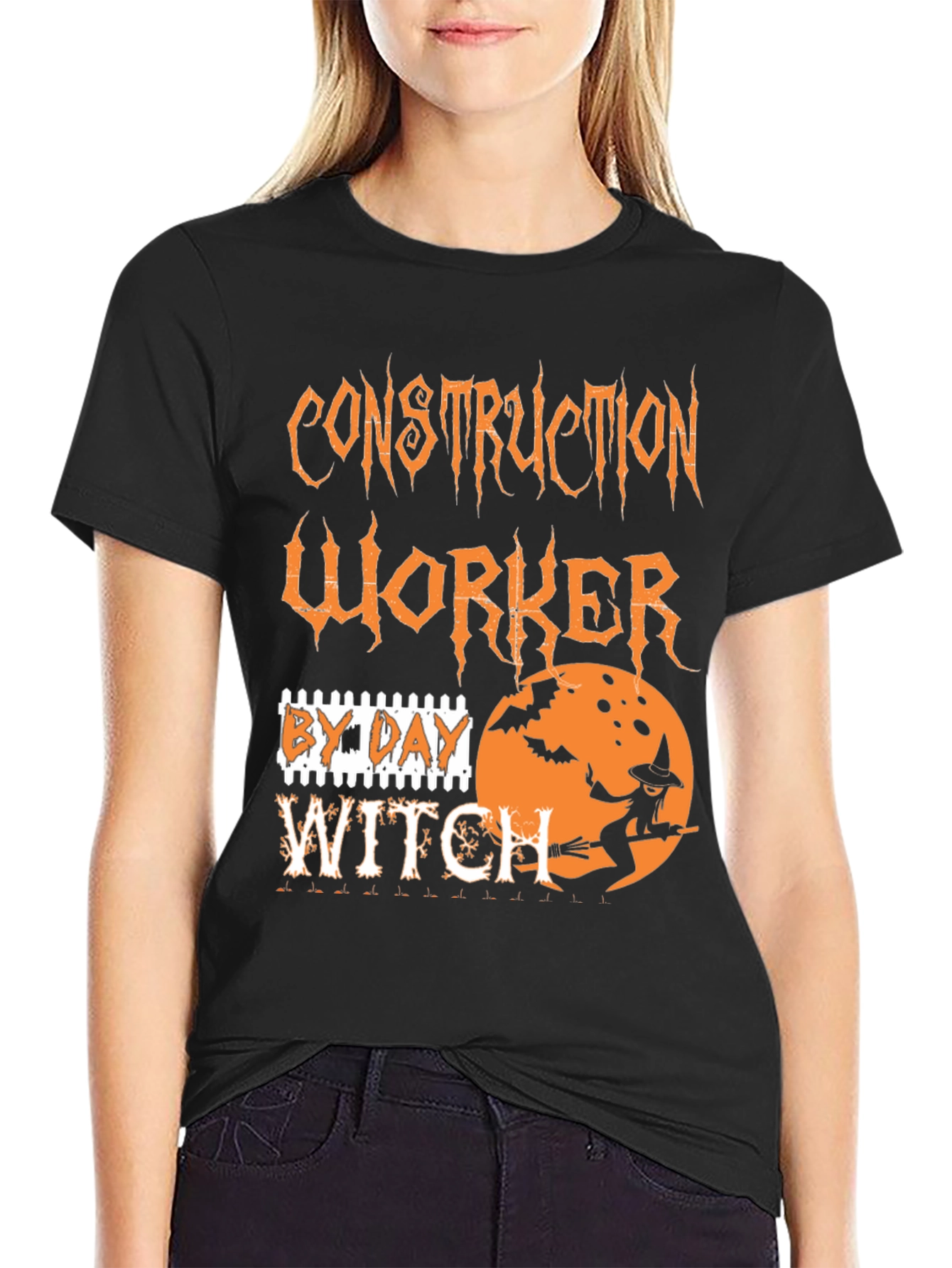 Construction Worker By Day Witch T-Shirt