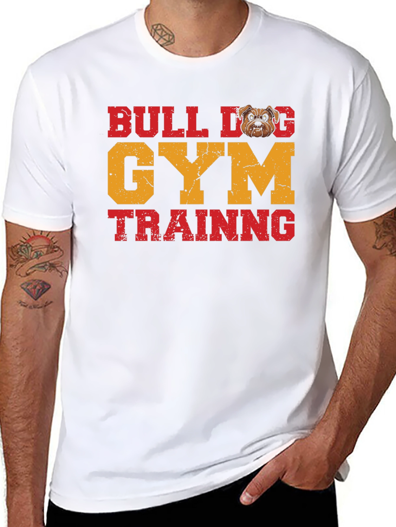 Bulldog Gym Training Graphic T-Shirt
