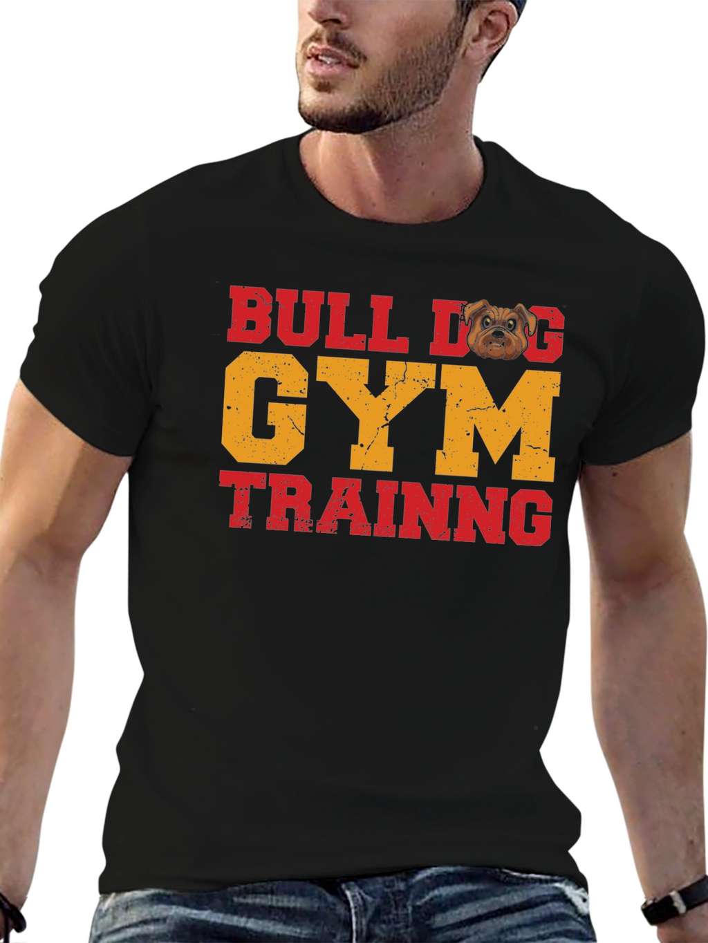 Bulldog Gym Training Graphic T-Shirt