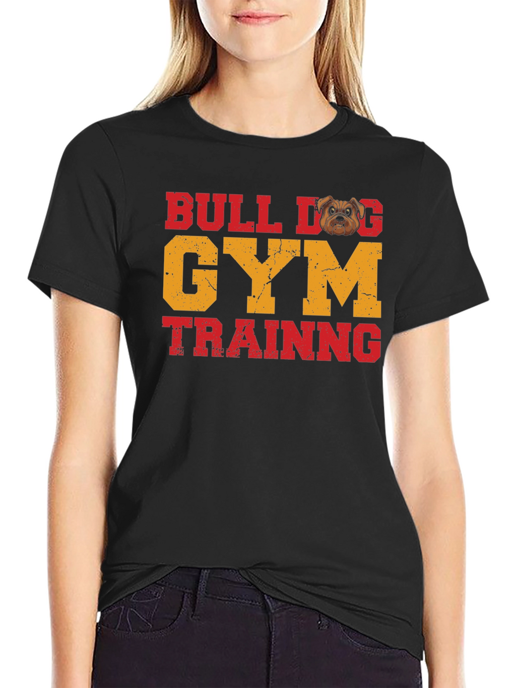 Bulldog Gym Training Graphic T-Shirt