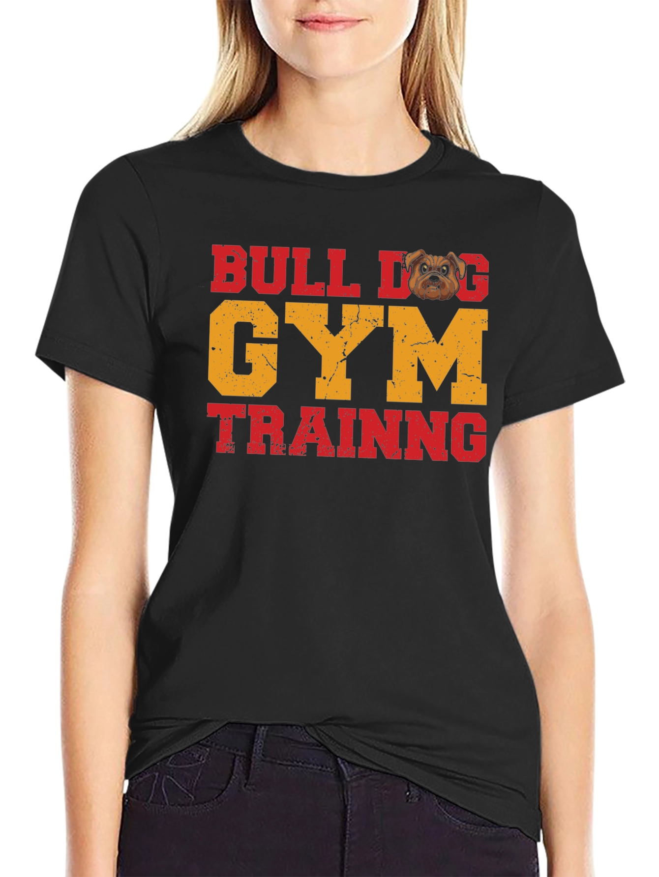 Bulldog Gym Training Graphic T-Shirt