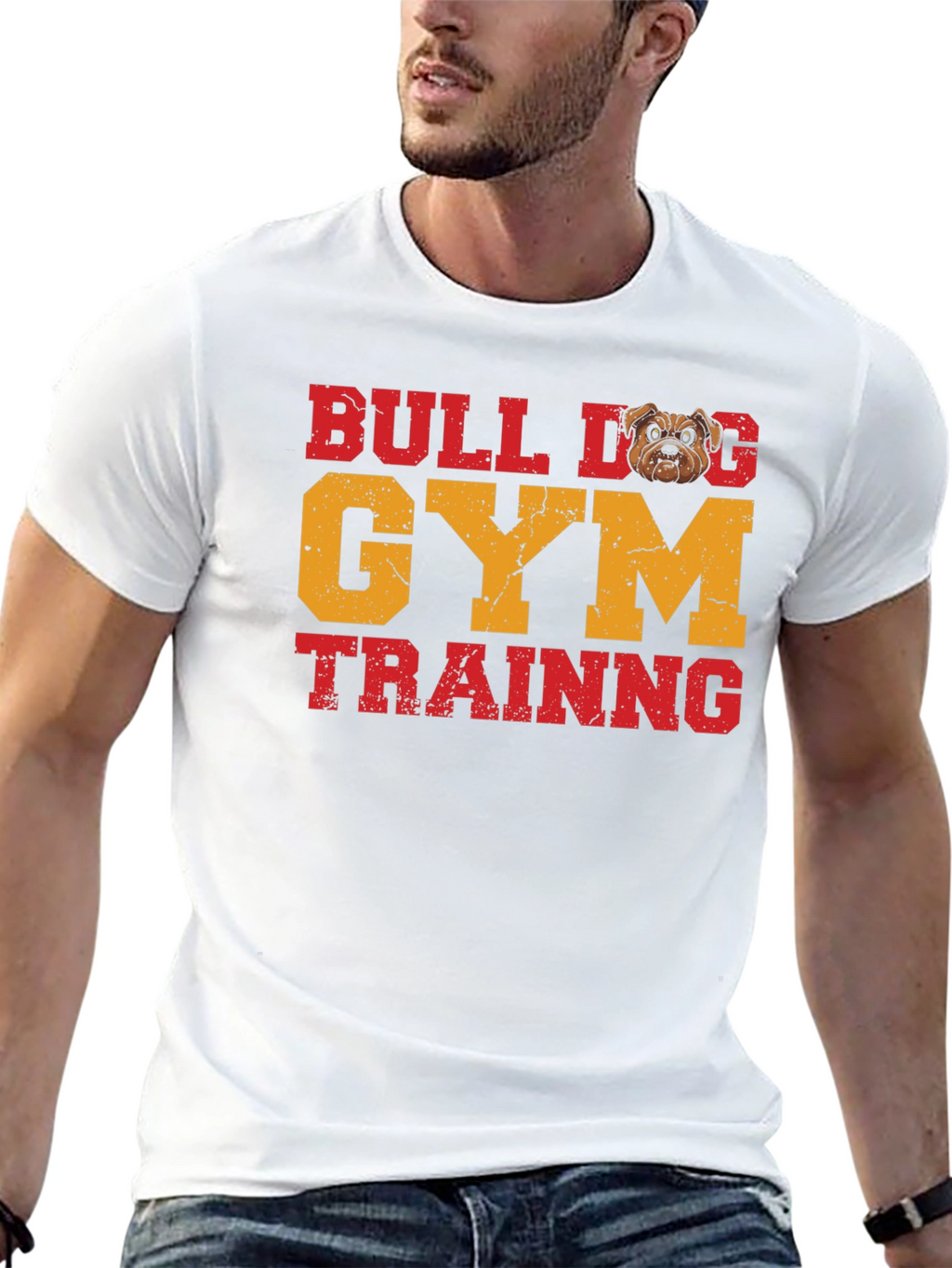 Bulldog Gym Training Graphic T-Shirt