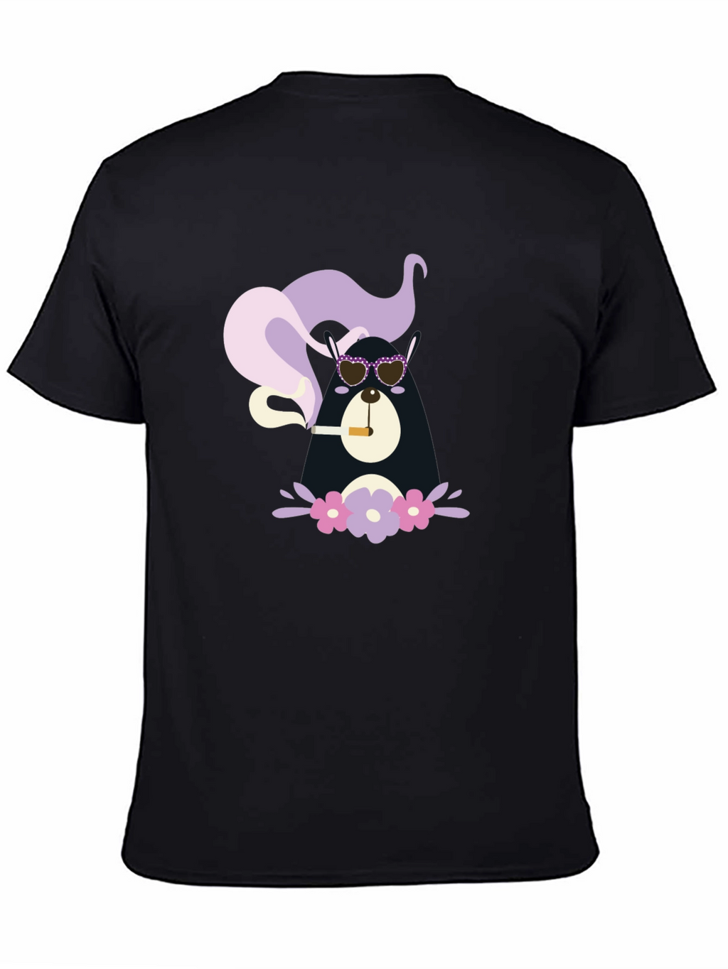 Cool Bear Smoker Graphic Tee - Unisex Black T-Shirt