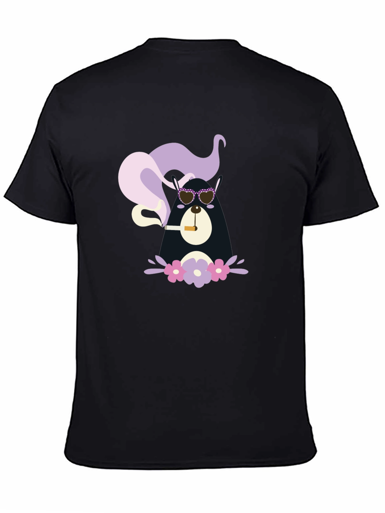 Cool Bear Smoker Graphic Tee - Unisex Black T-Shirt