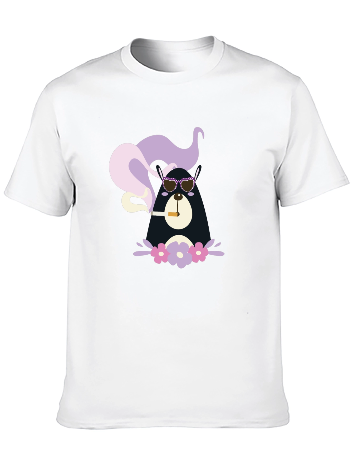 Cool Bear Smoker Graphic Tee - Unisex Black T-Shirt