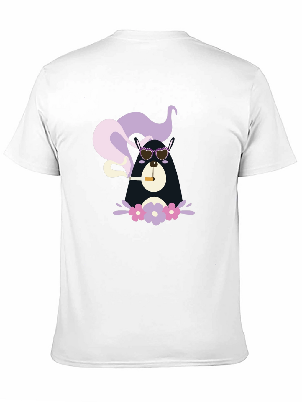 Cool Bear Smoker Graphic Tee - Unisex Black T-Shirt