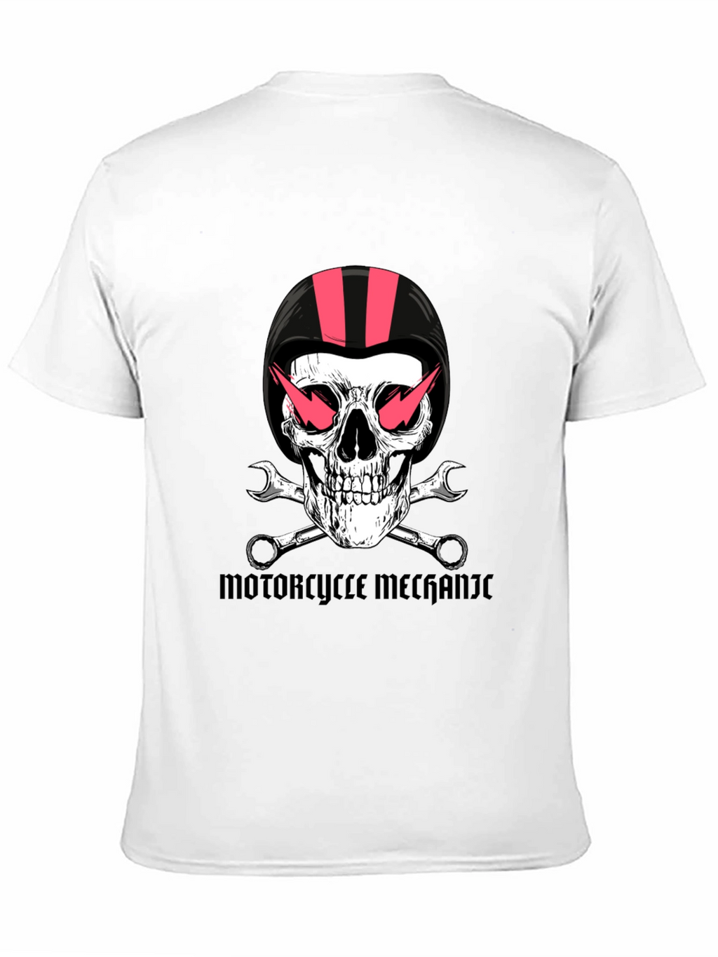 Motorcycle Mechanic Skull Graphic Tee