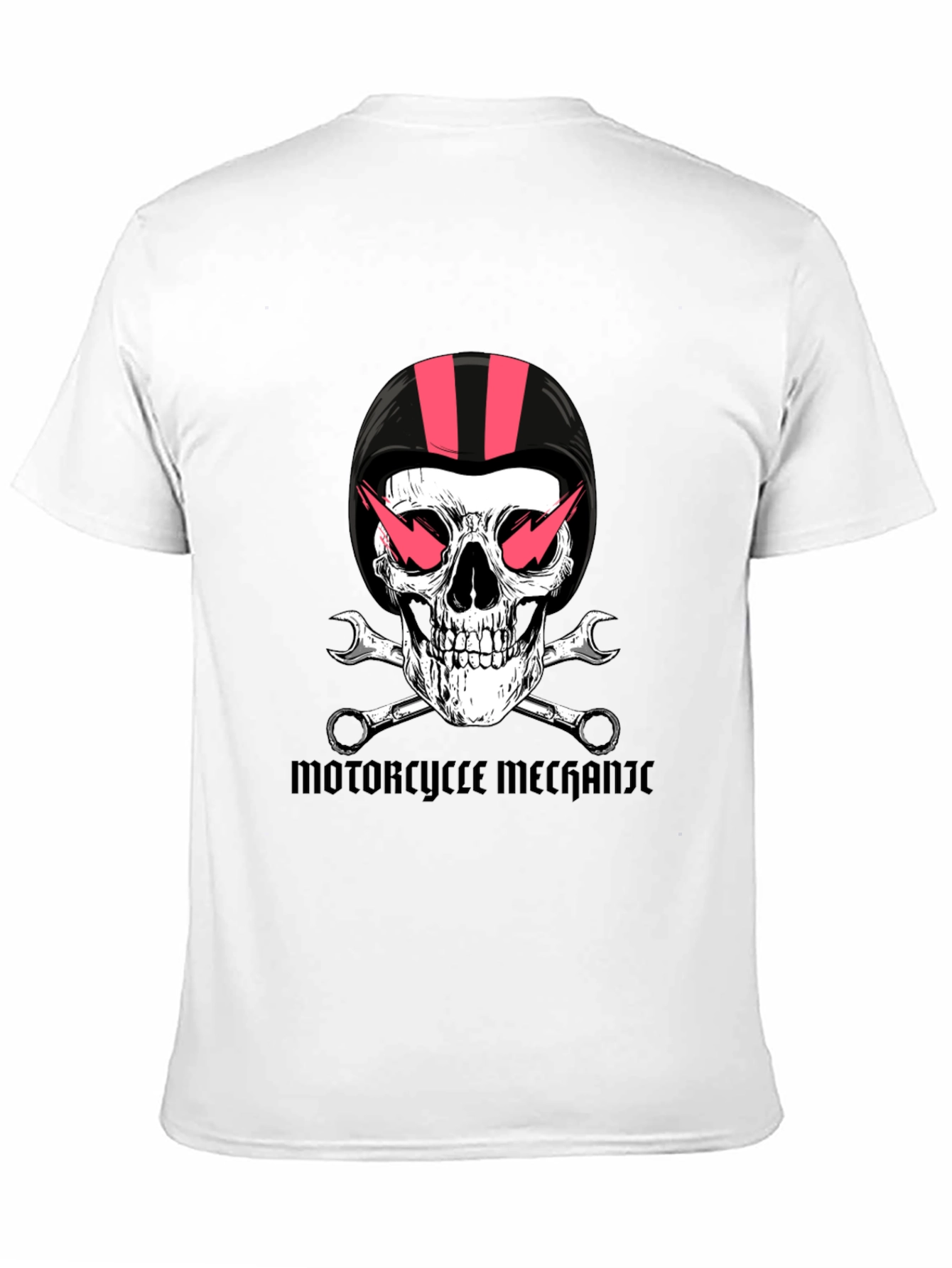 Motorcycle Mechanic Skull Graphic Tee