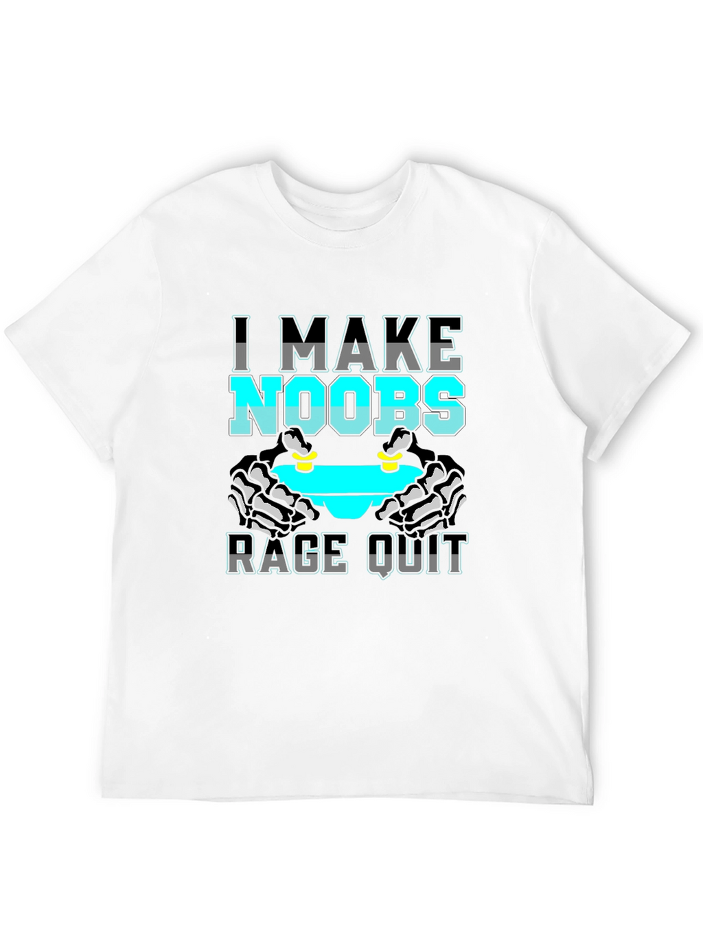 I Make Noobs Rage Quit Black T-Shirt