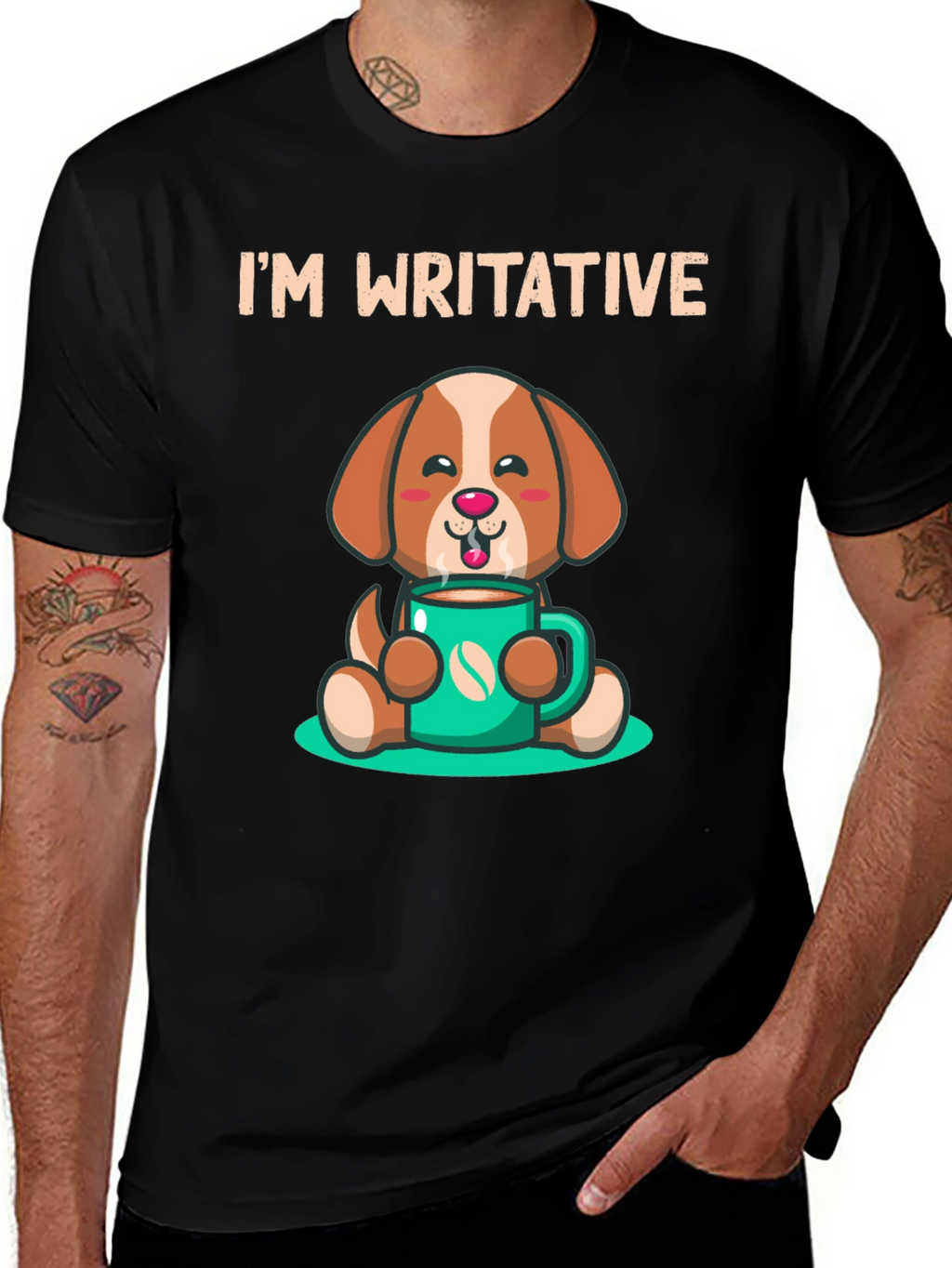 Im Writative Coffee Dog T-Shirt