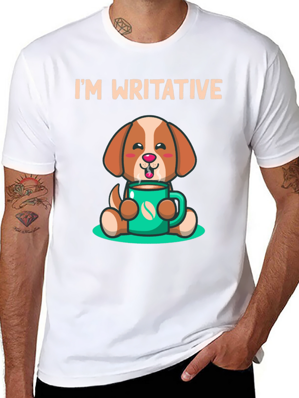 Im Writative Coffee Dog T-Shirt
