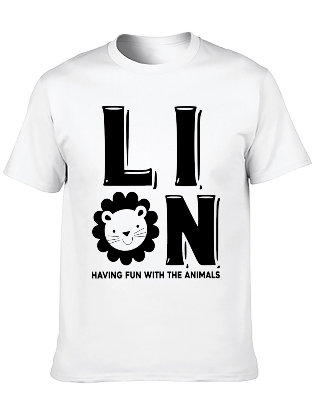 Lion Graphic T-Shirt - Fun Animal Tee
