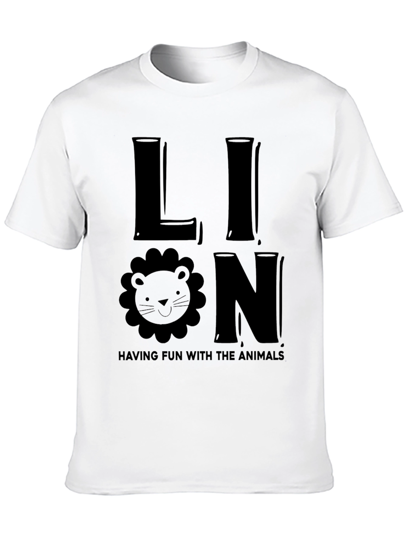 Lion Graphic T-Shirt - Fun Animal Tee