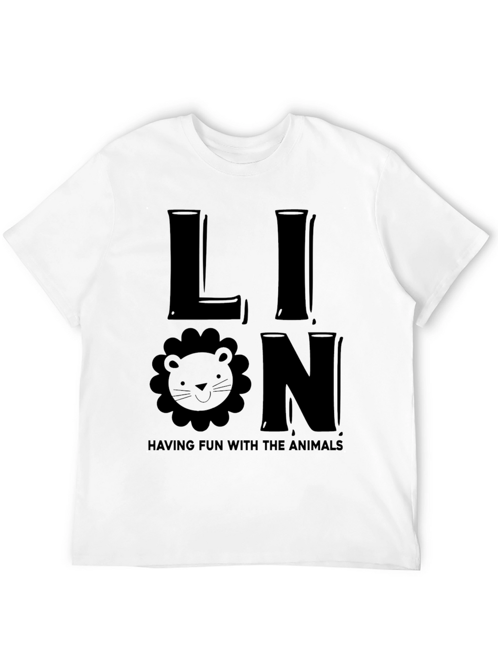 Lion Graphic T-Shirt - Fun Animal Tee