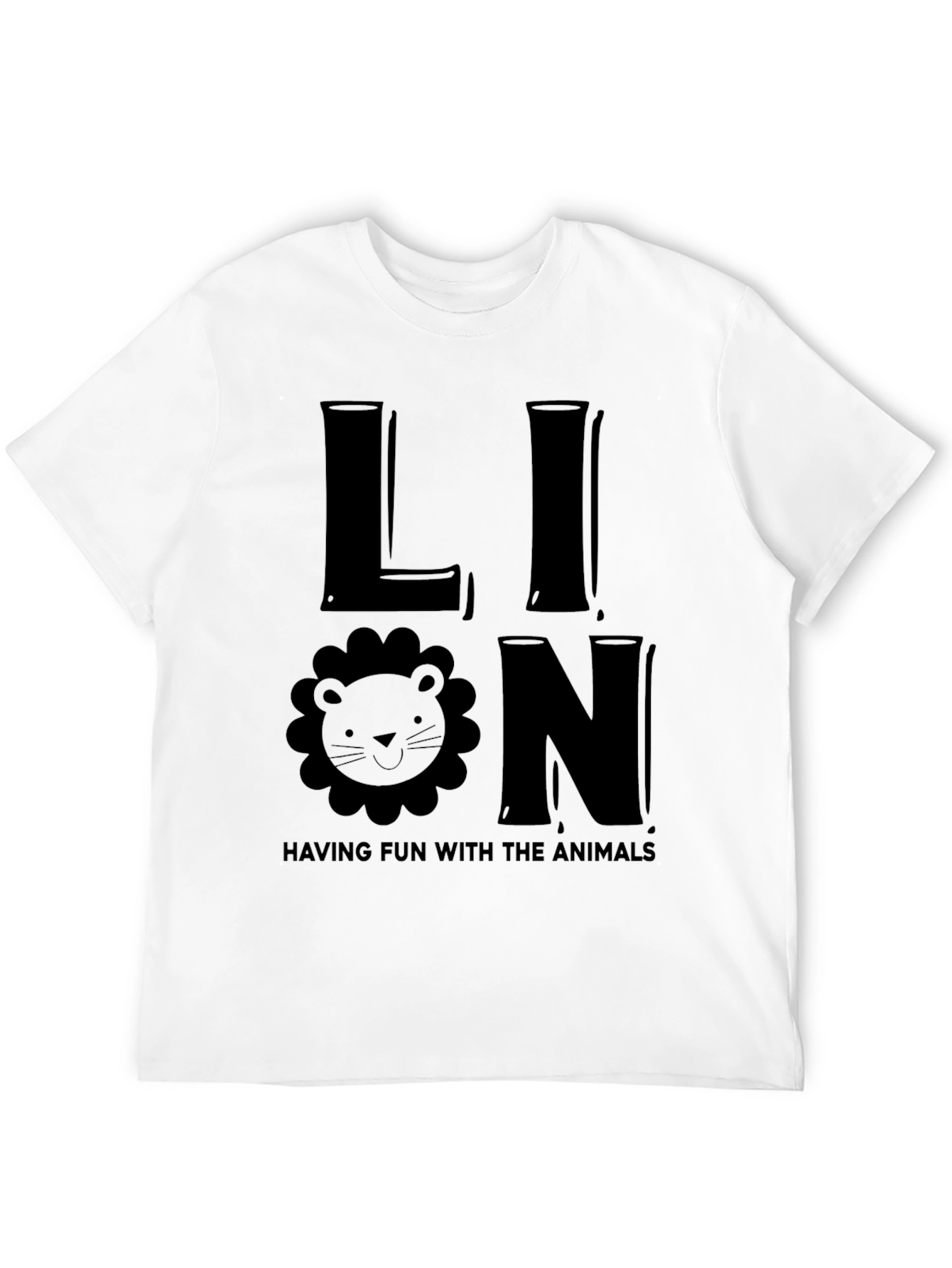 Lion Graphic T-Shirt - Fun Animal Tee
