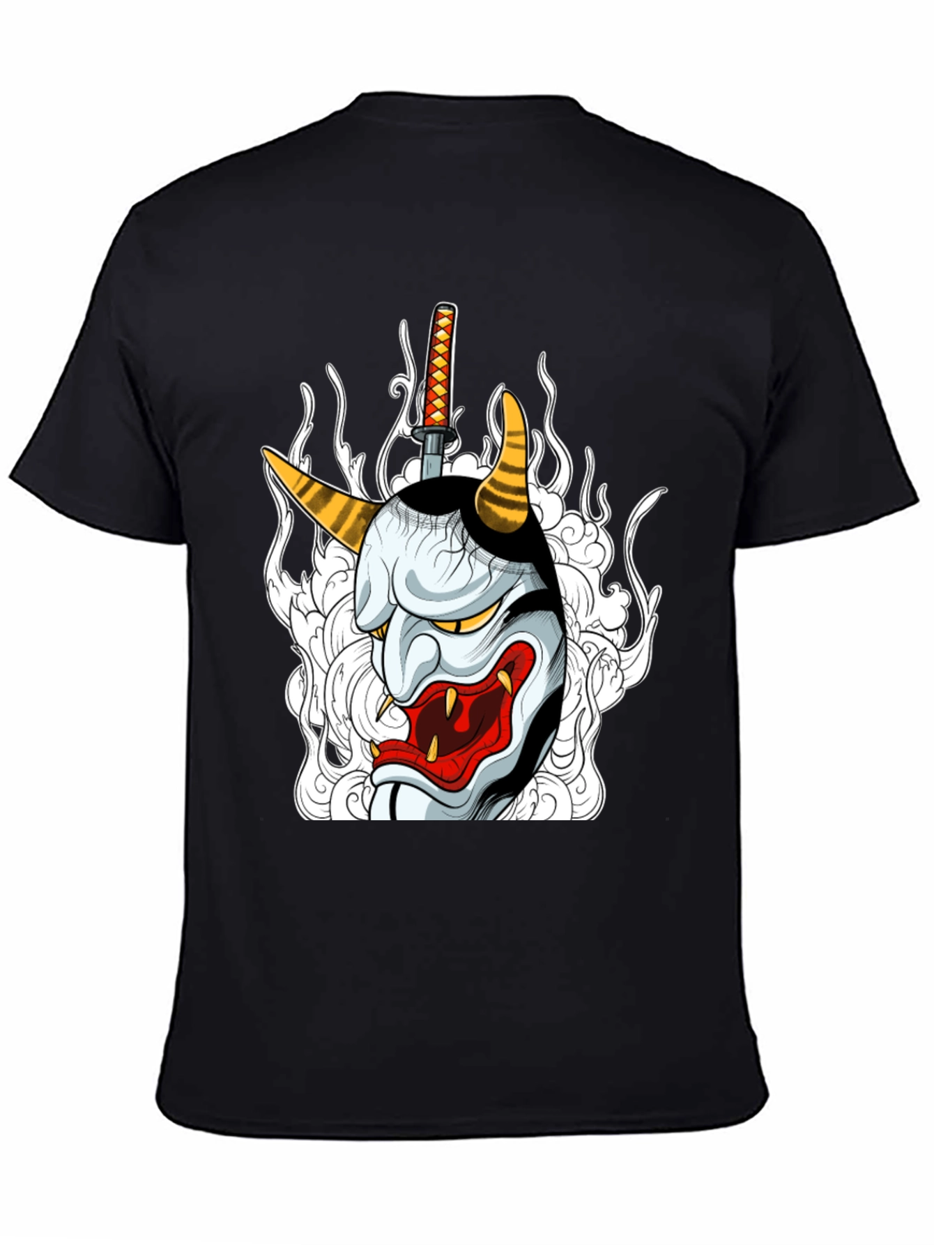 Hannya Mask Graphic Tee - Black T-Shirt