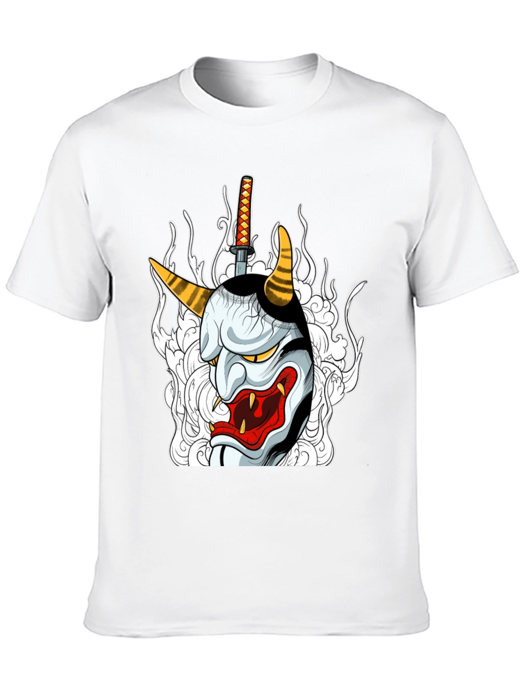 Hannya Mask Graphic Tee - Black T-Shirt