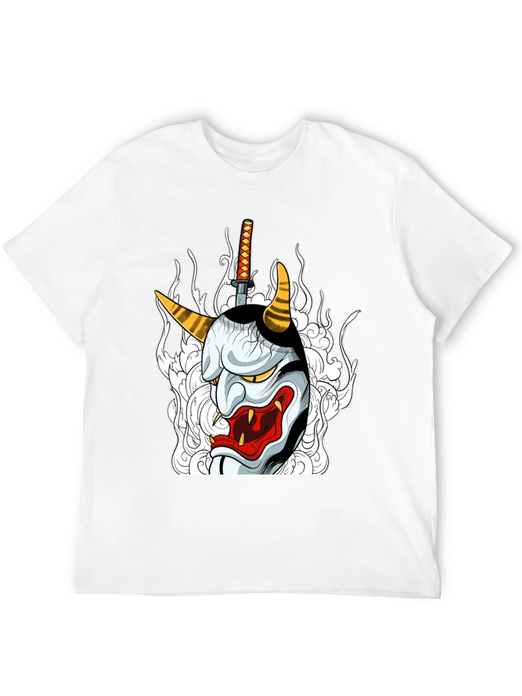 Hannya Mask Graphic Tee - Black T-Shirt