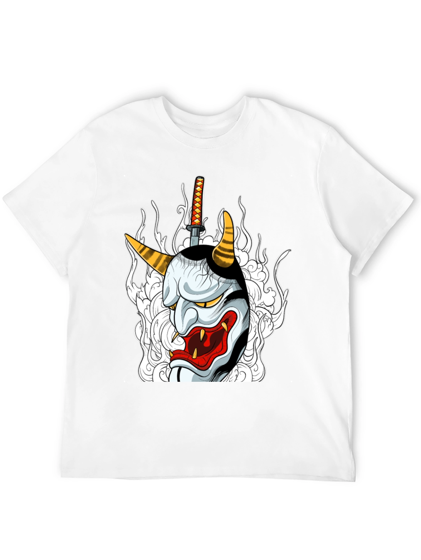 Hannya Mask Graphic Tee - Black T-Shirt