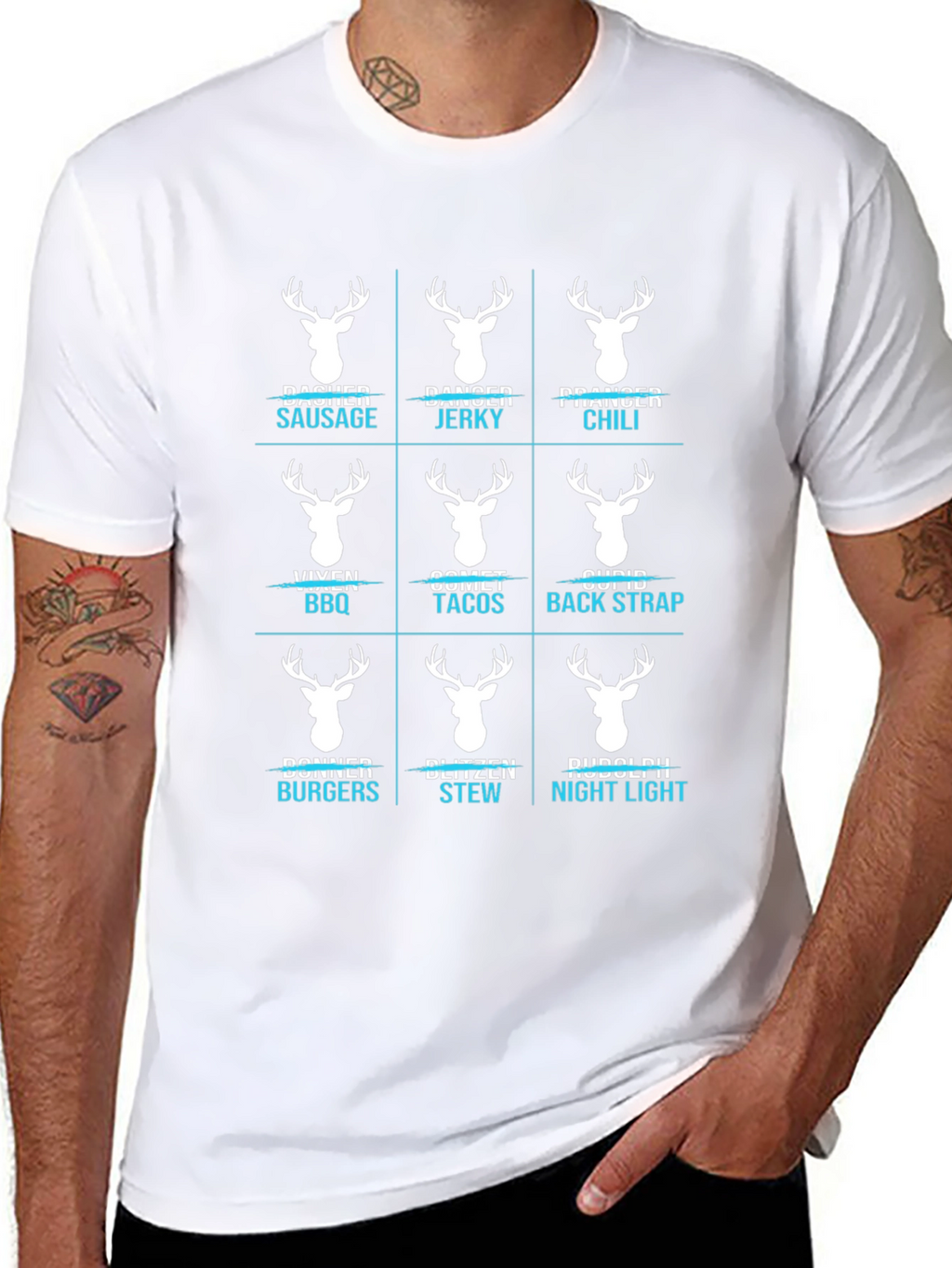 Funny Reindeer Meat Cuts T-Shirt