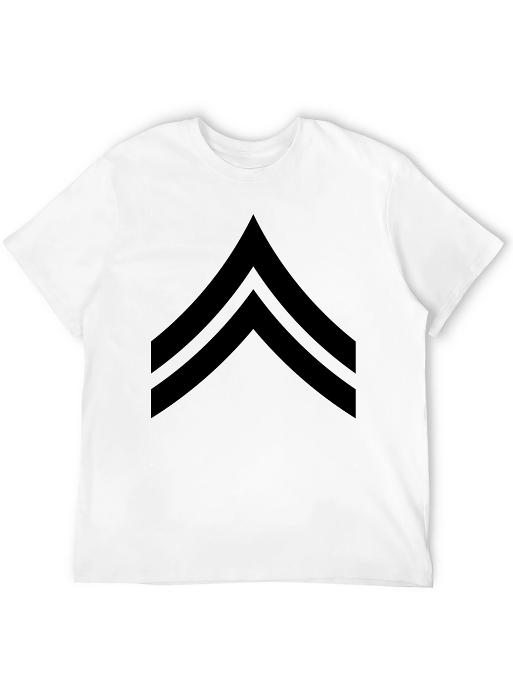 Black Chevron Graphic Tee - Casual Style