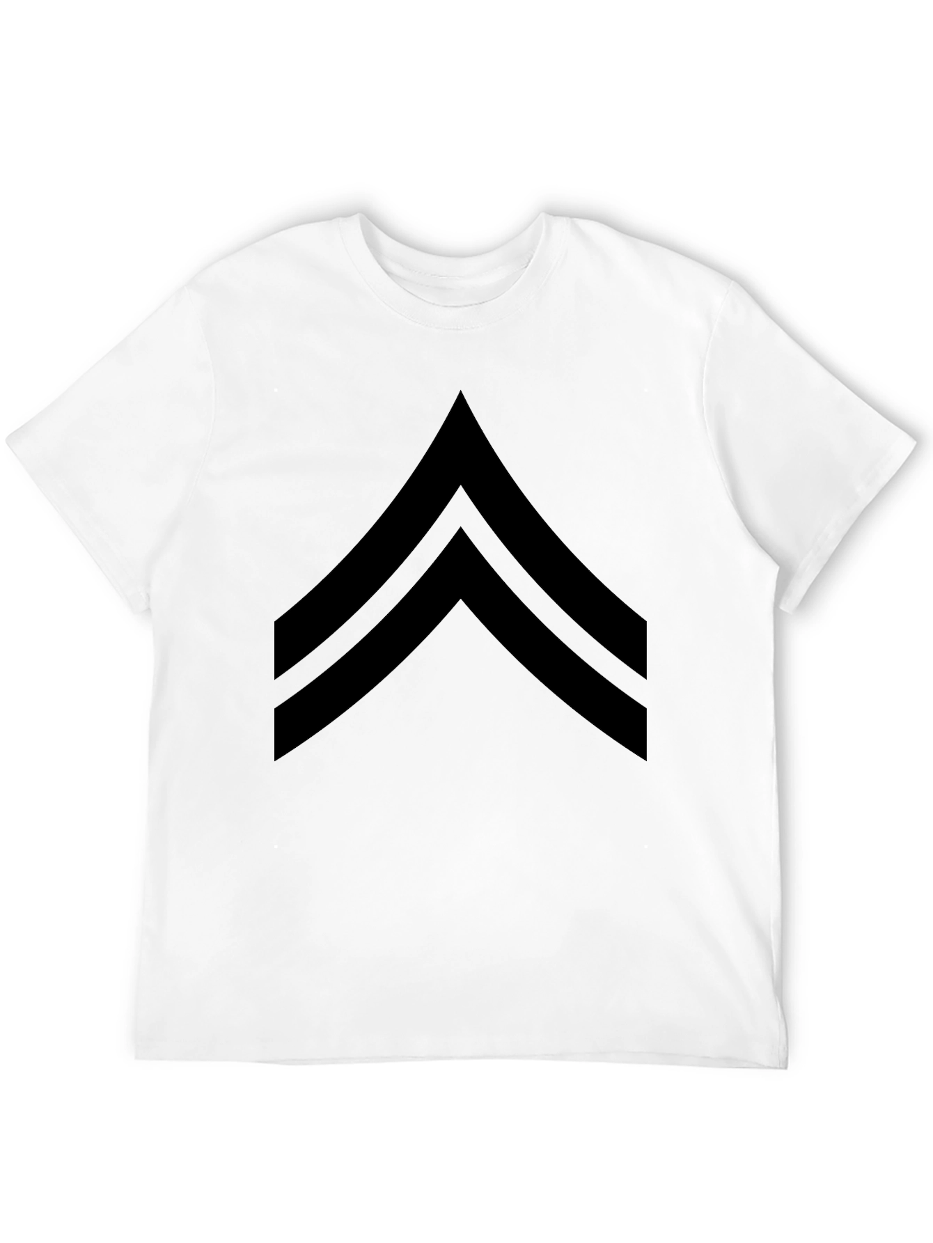 Black Chevron Graphic Tee - Casual Style
