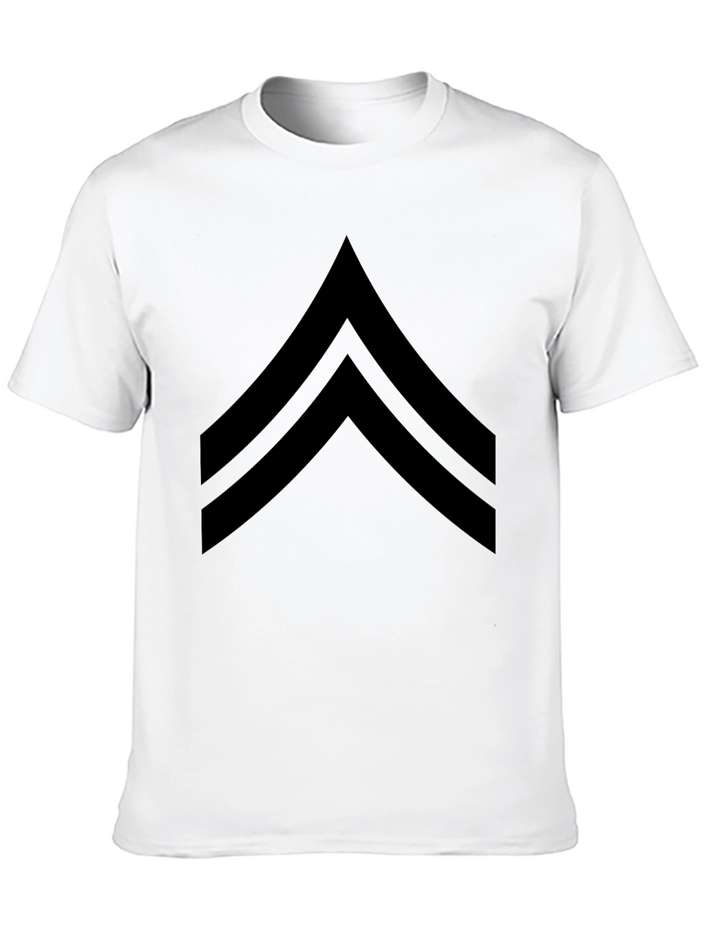 Black Chevron Graphic Tee - Casual Style