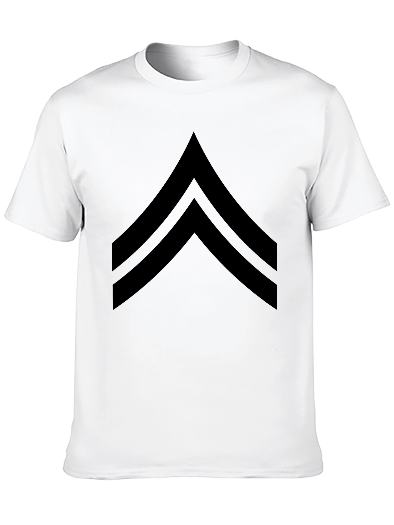 Black Chevron Graphic Tee - Casual Style